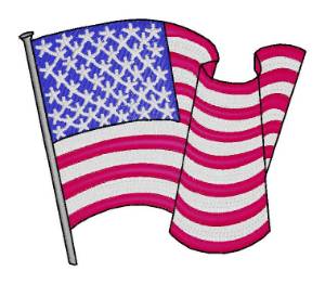 Picture of Flag Machine Embroidery Design