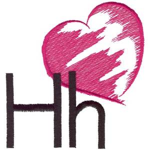 Picture of H is for Heart Machine Embroidery Design