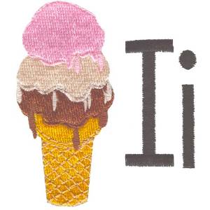 Picture of I is for Ice cream Machine Embroidery Design