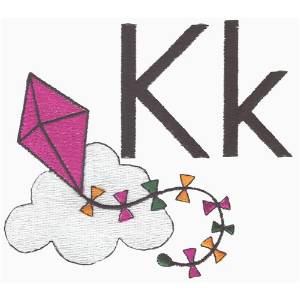 Picture of K is for Kite Machine Embroidery Design