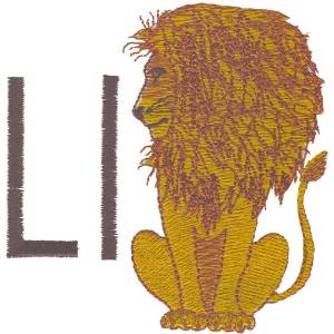 Picture of L is for Lion Machine Embroidery Design