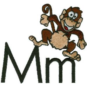 Picture of M is for Monkey Machine Embroidery Design