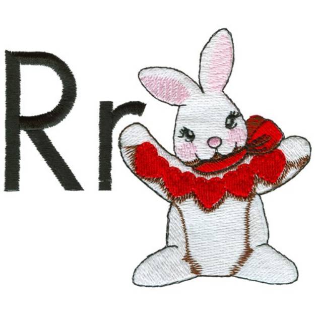 Picture of R is for Rabbit Machine Embroidery Design