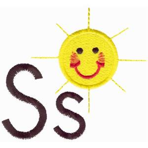 Picture of S is for Sun Machine Embroidery Design