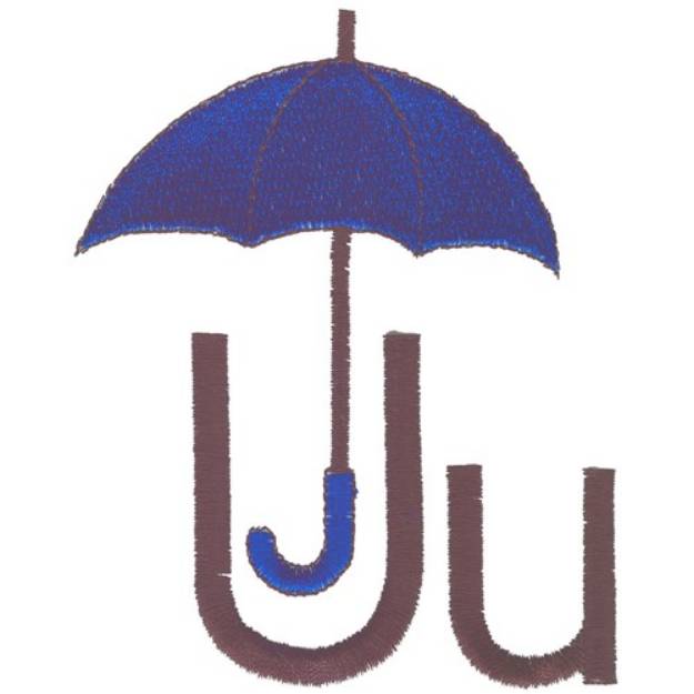 Picture of U is for Umbrella Machine Embroidery Design