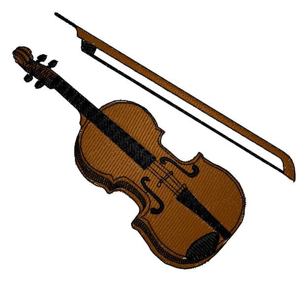 Picture of Violin Machine Embroidery Design