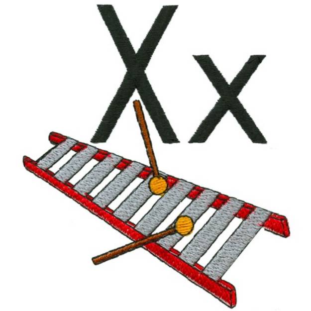 Picture of X is for Xylophone Machine Embroidery Design