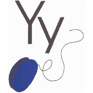Picture of Y is for Yo-Yo Machine Embroidery Design