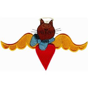 Picture of Angel Cat Machine Embroidery Design