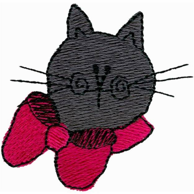 Picture of Cat Face Machine Embroidery Design