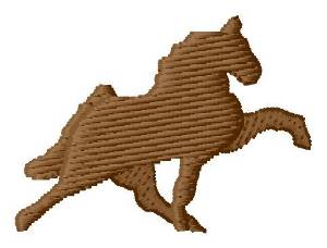 Picture of Small Walking Horse Silhouette Machine Embroidery Design