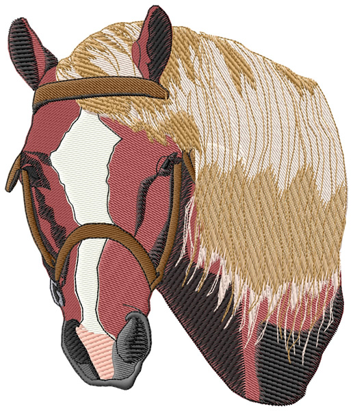 Haflinger Horse Machine Embroidery Design