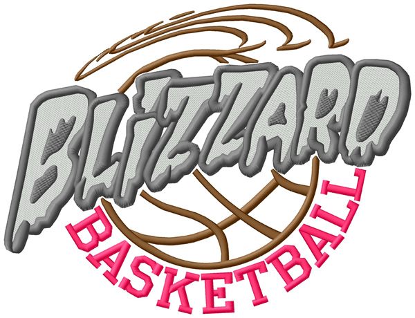Blizzard Basketball Machine Embroidery Design