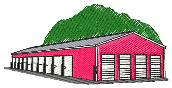 Storage Shed Machine Embroidery Design