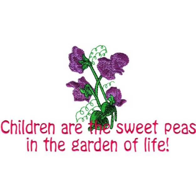 Picture of Garden Saying Machine Embroidery Design