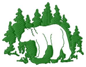 Picture of Bear Silhouette Machine Embroidery Design