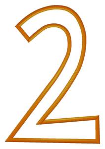 Picture of Number "2" Machine Embroidery Design