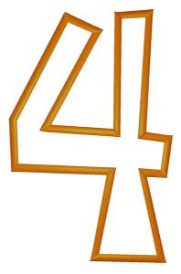 Picture of Number "4" Machine Embroidery Design