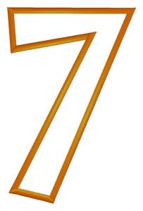 Picture of Number "7" Machine Embroidery Design