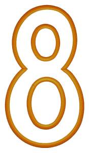 Picture of Number "8" Machine Embroidery Design