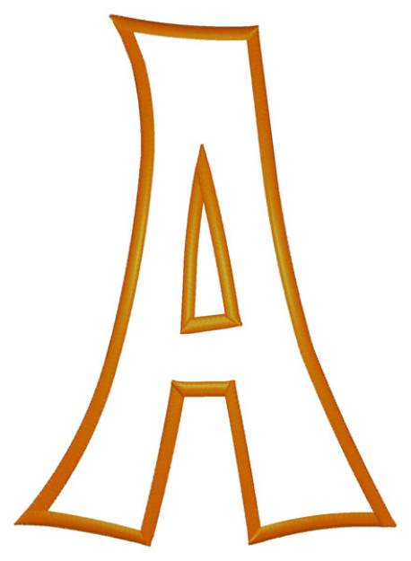 Picture of Letter "A" Machine Embroidery Design