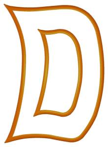 Picture of Letter "D" Machine Embroidery Design