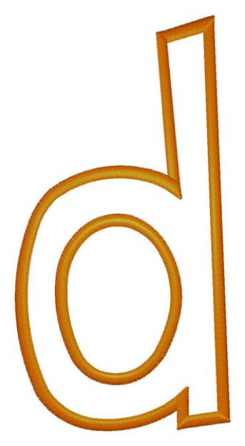 Picture of Letter "d" Machine Embroidery Design