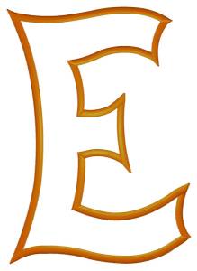 Picture of Letter "E" Machine Embroidery Design
