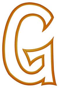 Picture of Letter "G" Machine Embroidery Design
