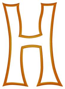 Picture of Letter "H" Machine Embroidery Design
