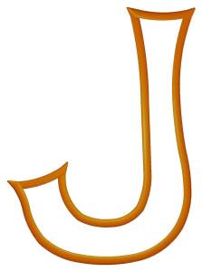 Picture of Letter "J" Machine Embroidery Design