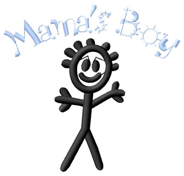 Picture of Mamas Boy Machine Embroidery Design