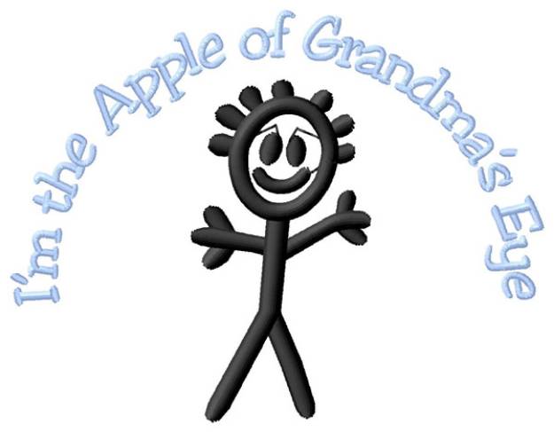 Picture of Im the Apple of Grandmas Eye Machine Embroidery Design