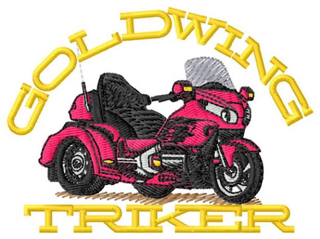 Picture of Goldwing Triker Machine Embroidery Design