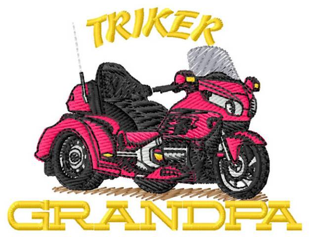 Picture of Grandpa Triker Machine Embroidery Design