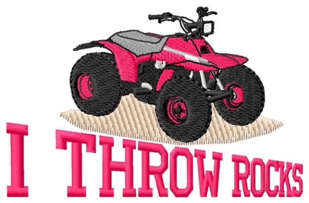 Picture of I Throw Rocks Machine Embroidery Design