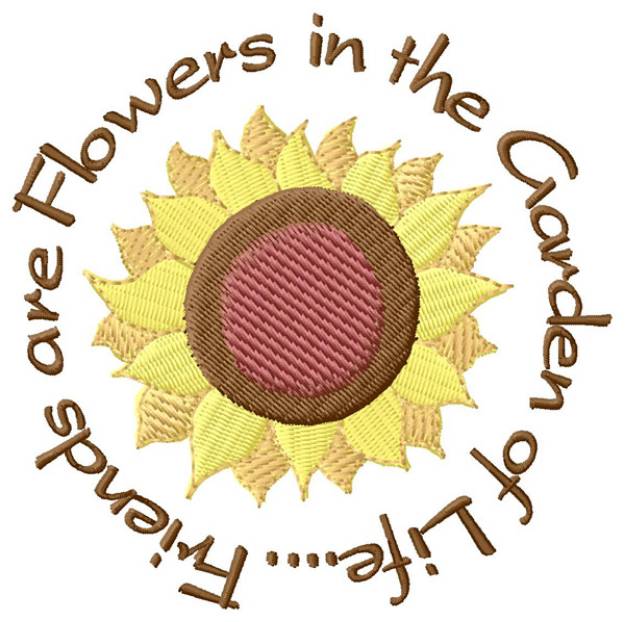 Picture of Friends are Flowers Machine Embroidery Design