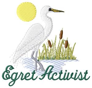 Picture of Egret Activist Machine Embroidery Design