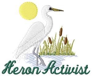 Picture of Heron Activist Machine Embroidery Design