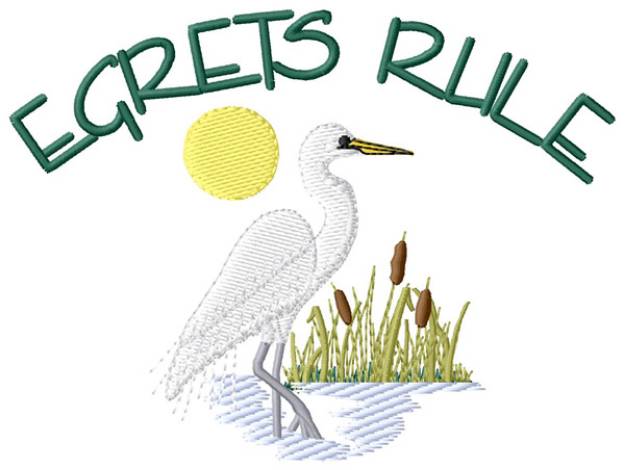 Picture of Egrets Rule Machine Embroidery Design