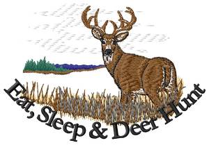 Picture of Eat, Sleep & Deer Hunt Machine Embroidery Design