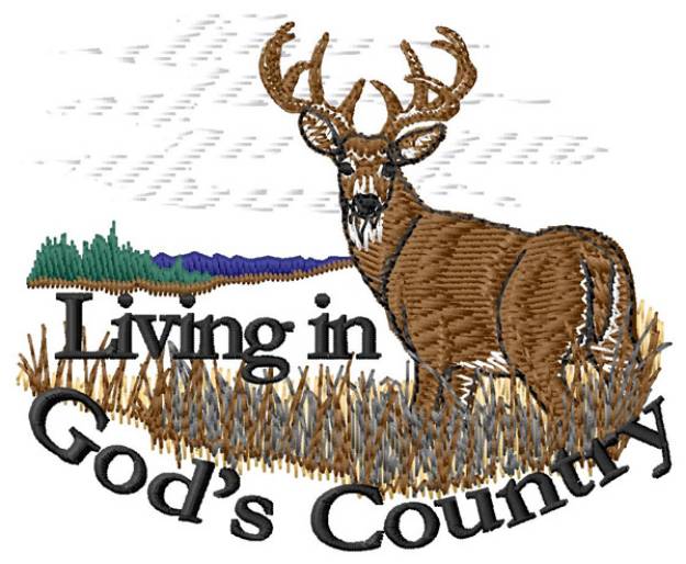 Picture of Living in Gods Country Machine Embroidery Design