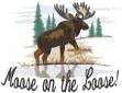 Picture of Moose on the Loose! Machine Embroidery Design