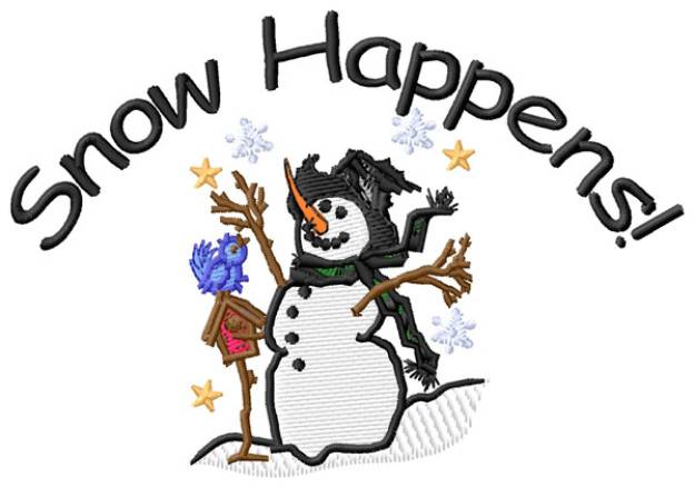 Picture of Snow Happens Machine Embroidery Design