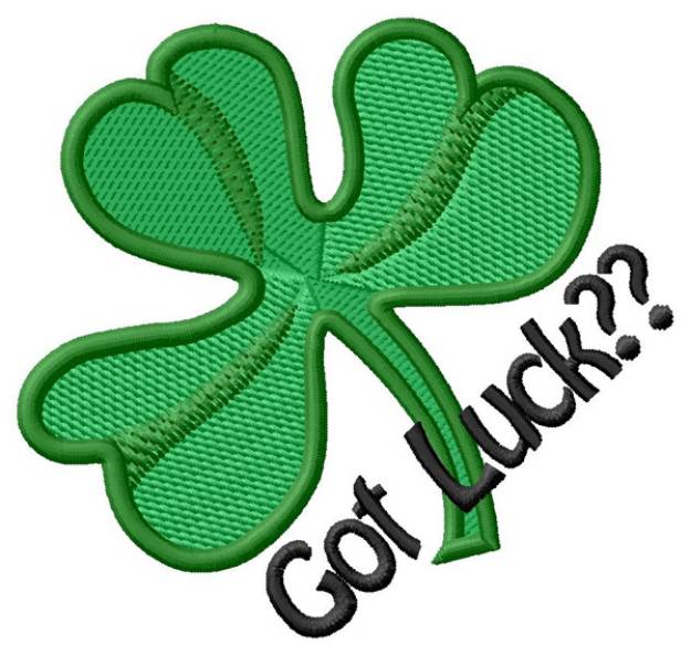 Picture of Got Luck?? Machine Embroidery Design