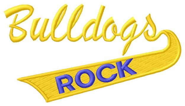 Picture of Bulldogs Rock Machine Embroidery Design