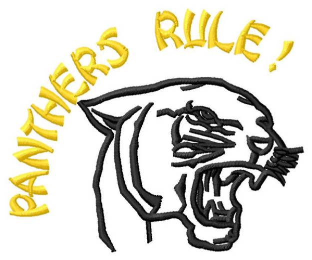 Picture of Panthers Rule Machine Embroidery Design