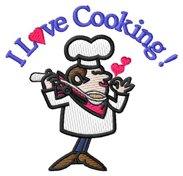 Picture of I Love Cooking Machine Embroidery Design