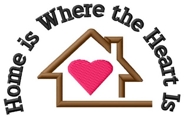 Picture of Home Is Where the Heart Is Machine Embroidery Design