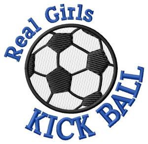 Picture of Real Girls Kick Ball Machine Embroidery Design
